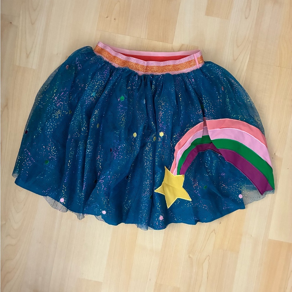 Colorful Tulle Skirt with Rainbow and Star